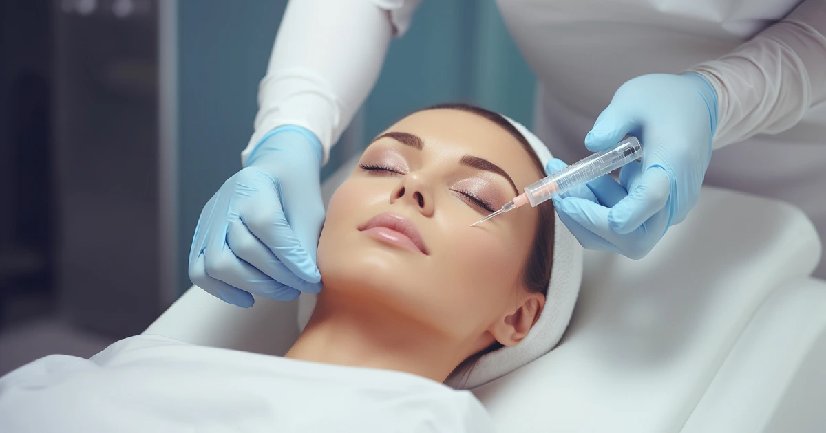 A Women Receiving Collagen Stimulator Treatments in Georgia